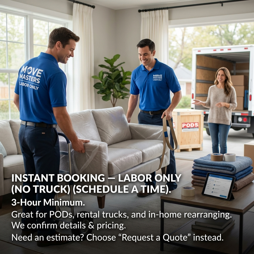 Instant Booking — Labor Only (No Truck) (Schedule a Time)